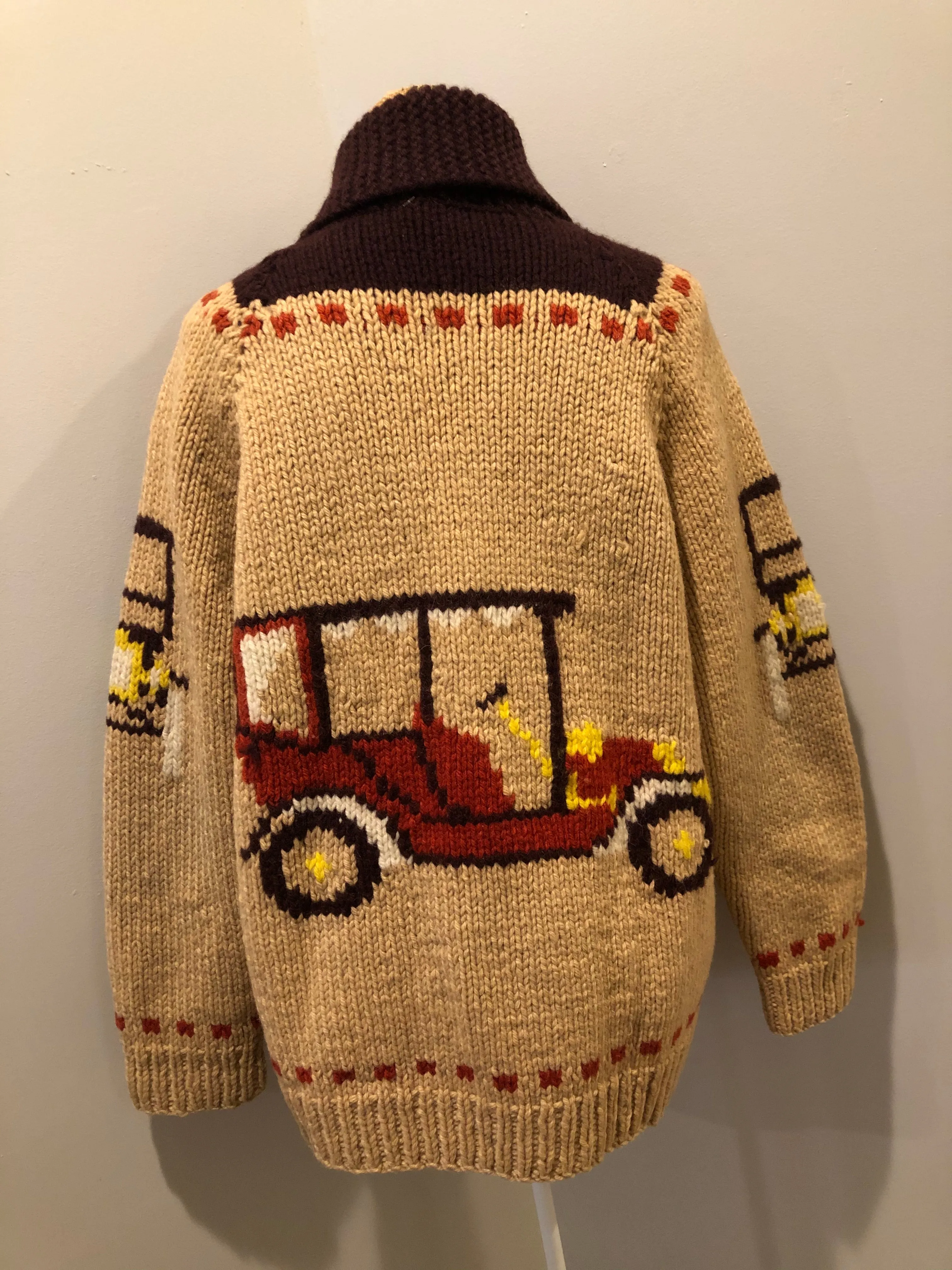Vintage Mary Maxim Wool Zip Cardigan, Made in Canada SOLD