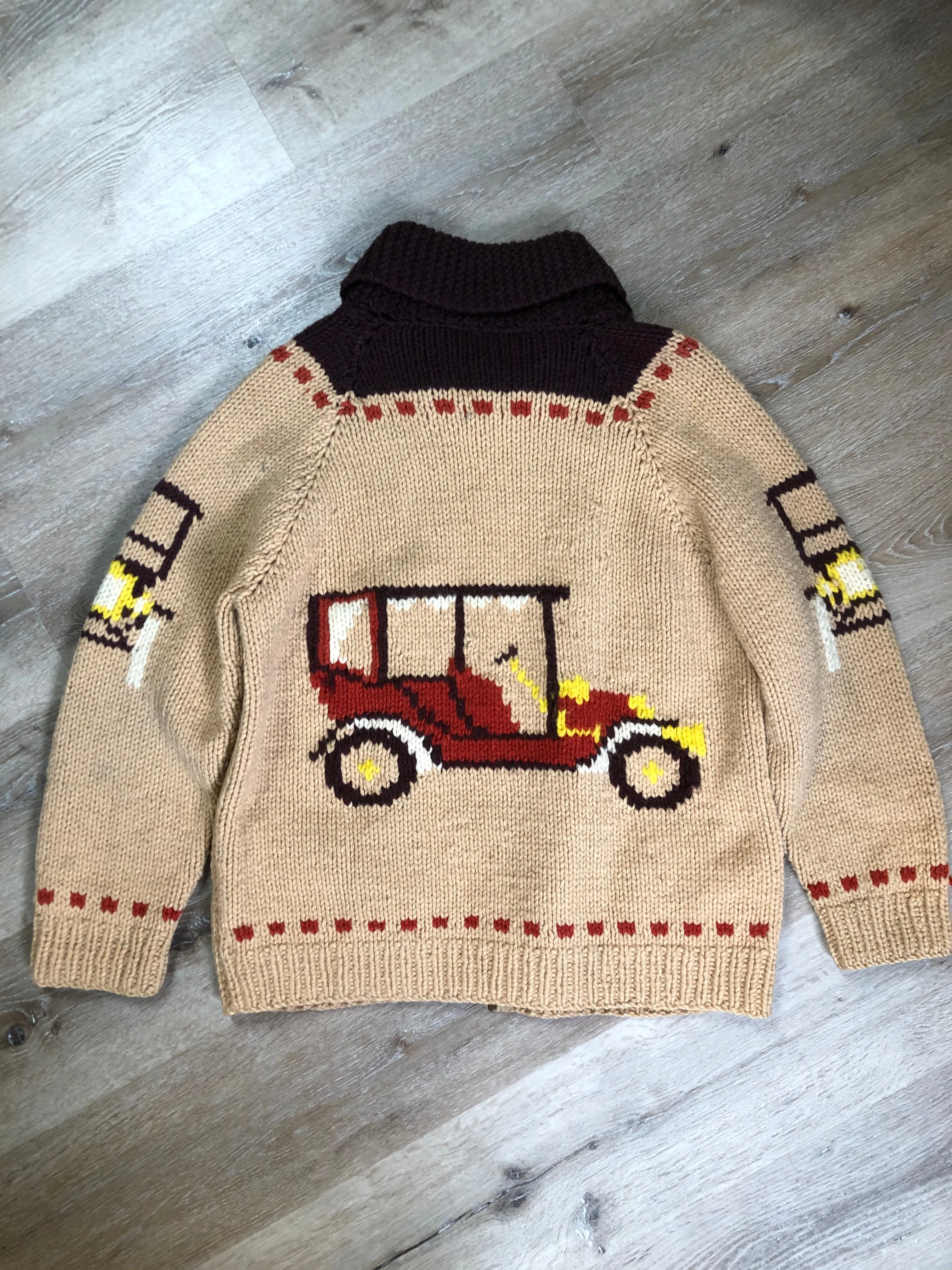 Vintage Mary Maxim Wool Zip Cardigan, Made in Canada SOLD