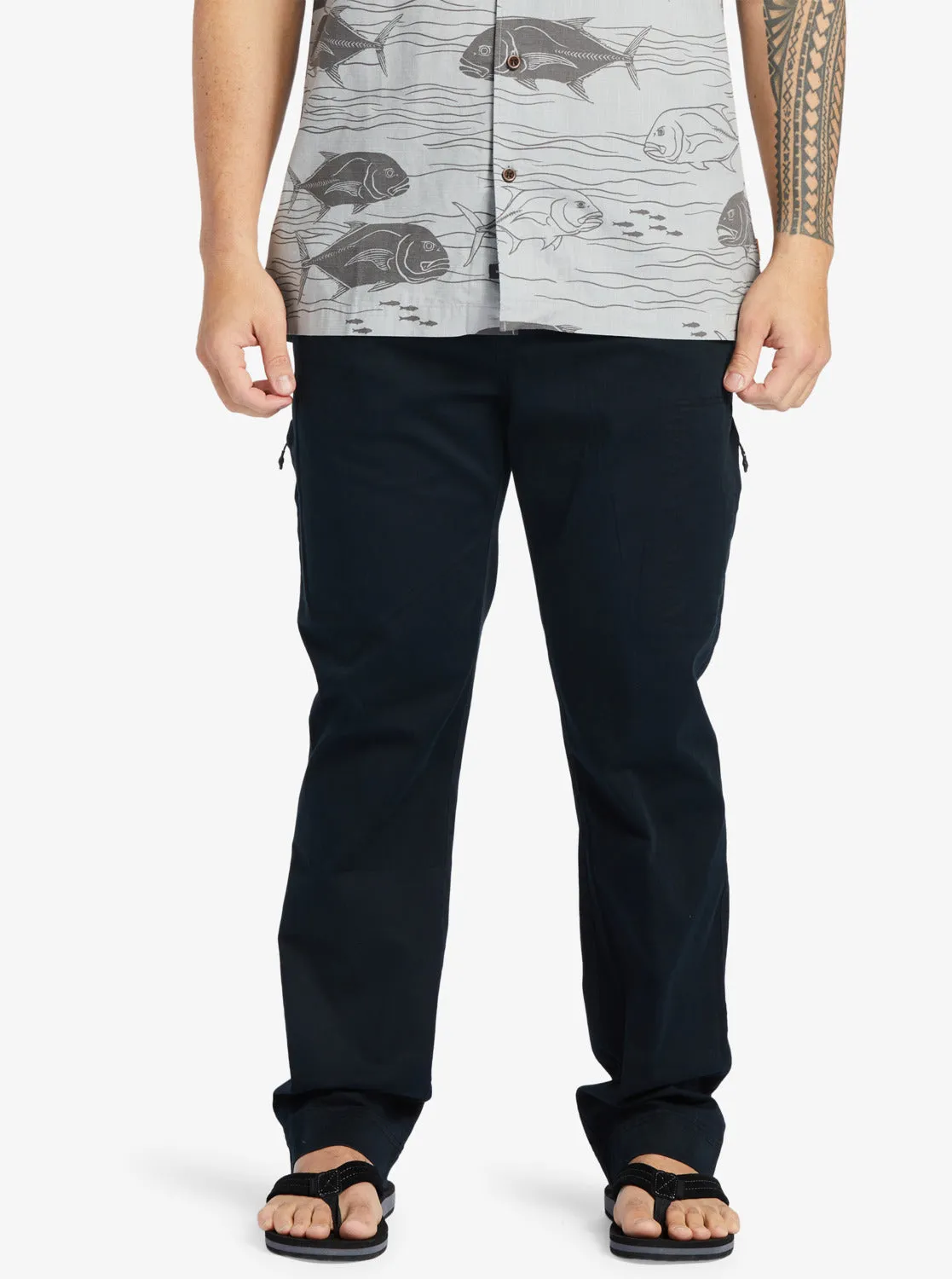 Waterman After Surf Elastic Waist Pants - Black