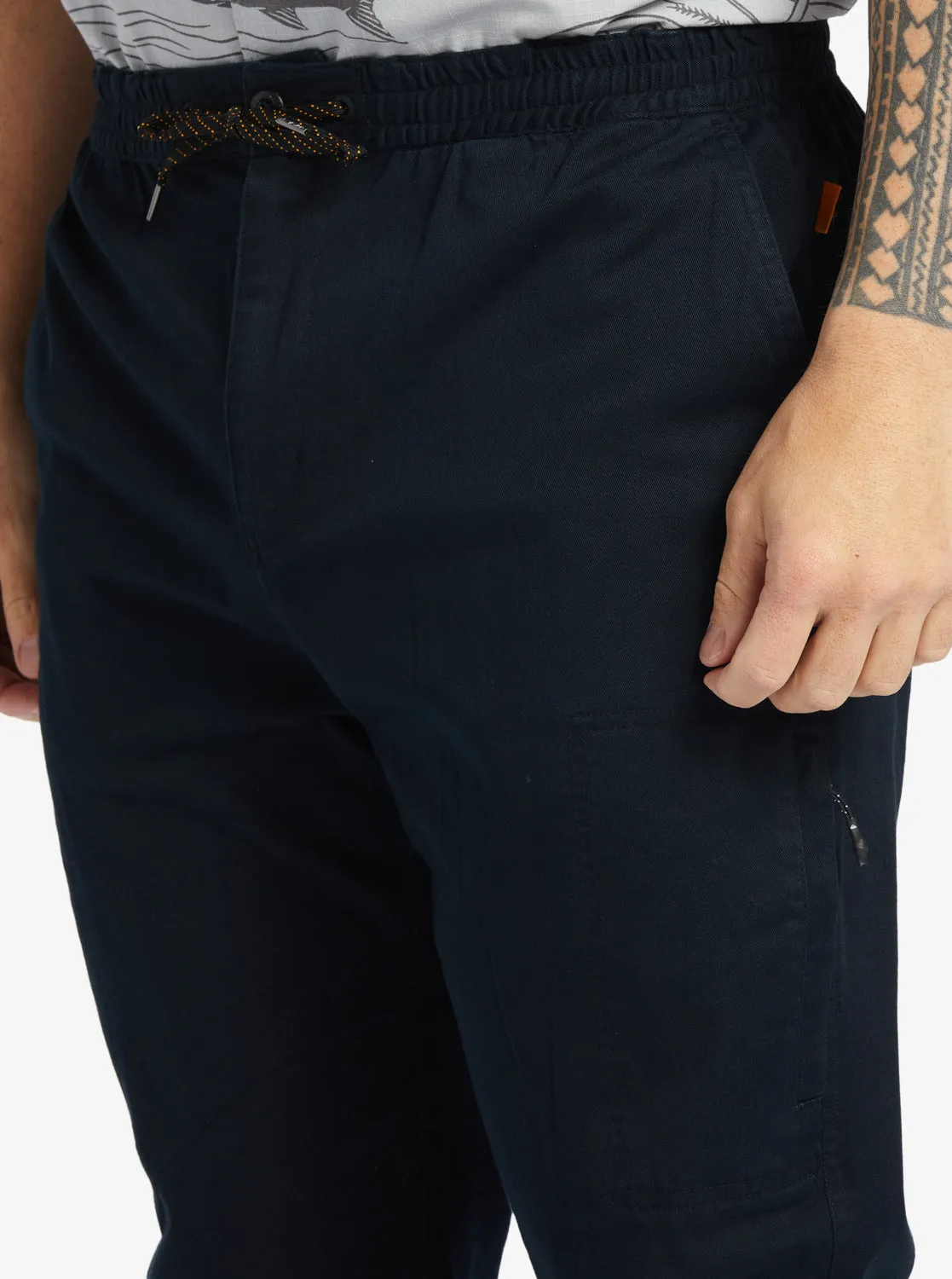 Waterman After Surf Elastic Waist Pants - Black
