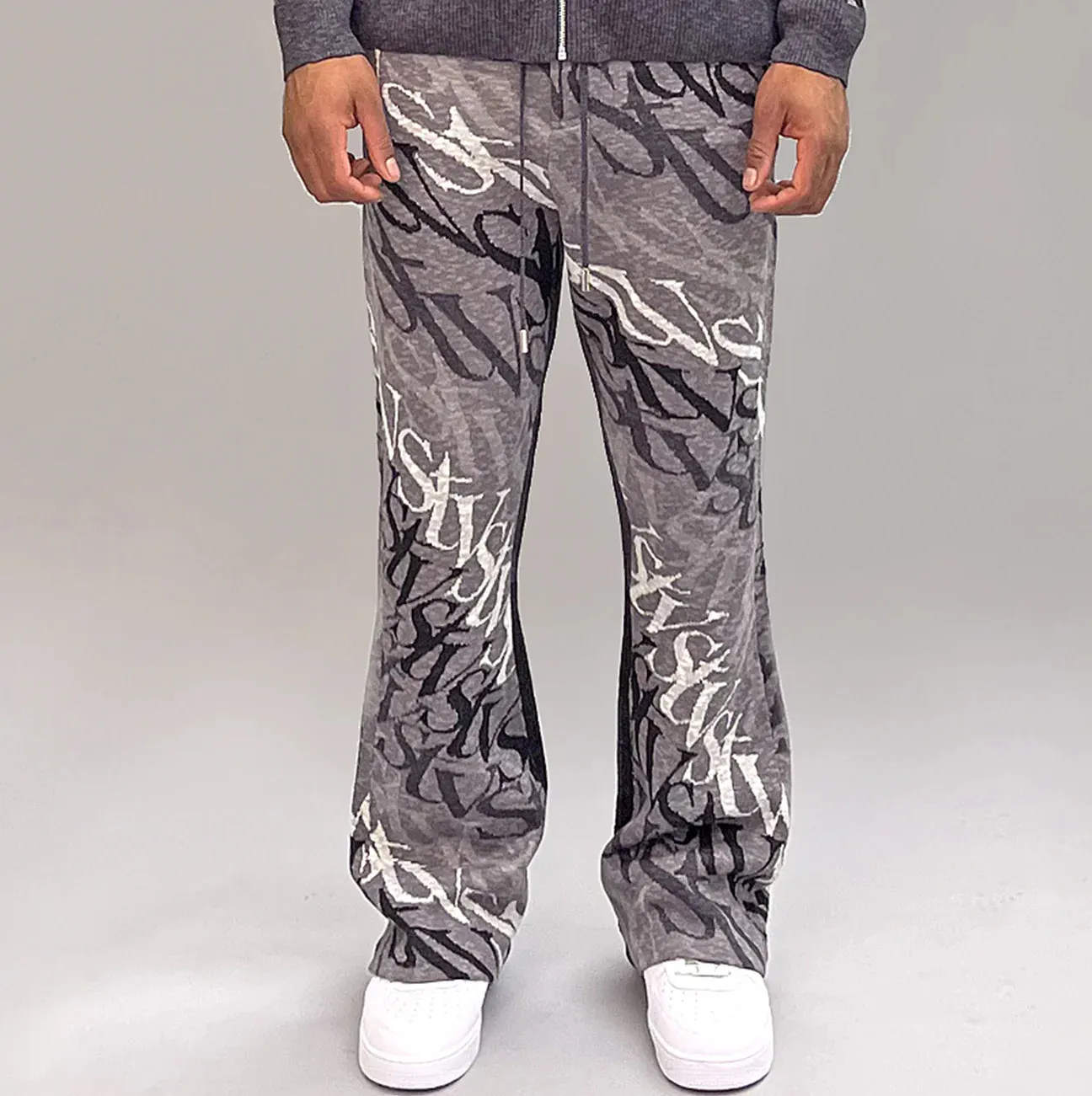 Wave Logo Zip-Up Stacked Set (Caviar Ombre)