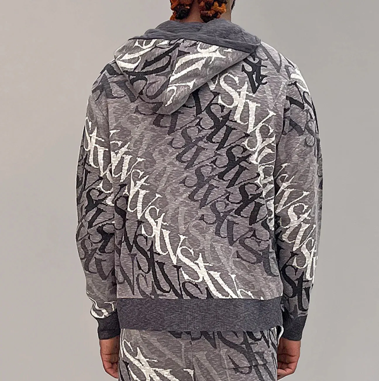Wave Logo Zip-Up Stacked Set (Caviar Ombre)