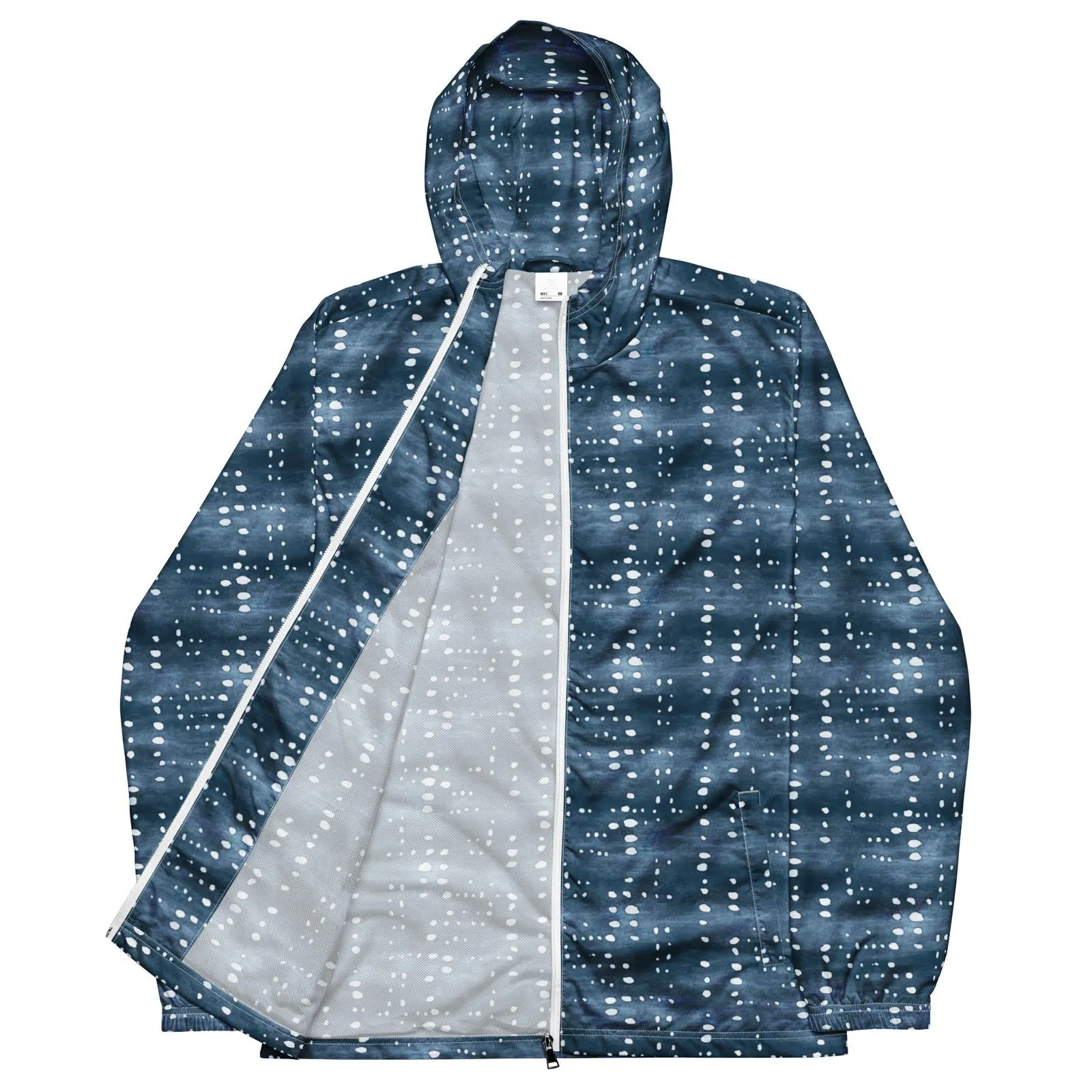 Whale Shark Print Men’s windbreaker