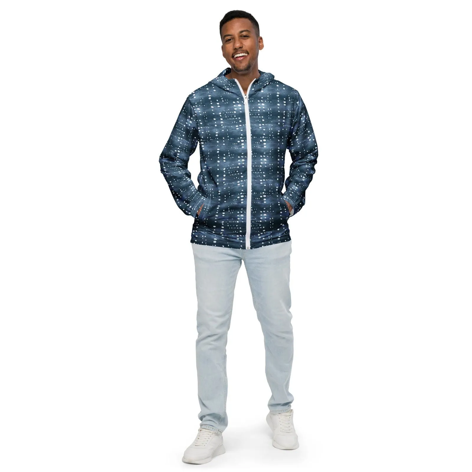 Whale Shark Print Men’s windbreaker
