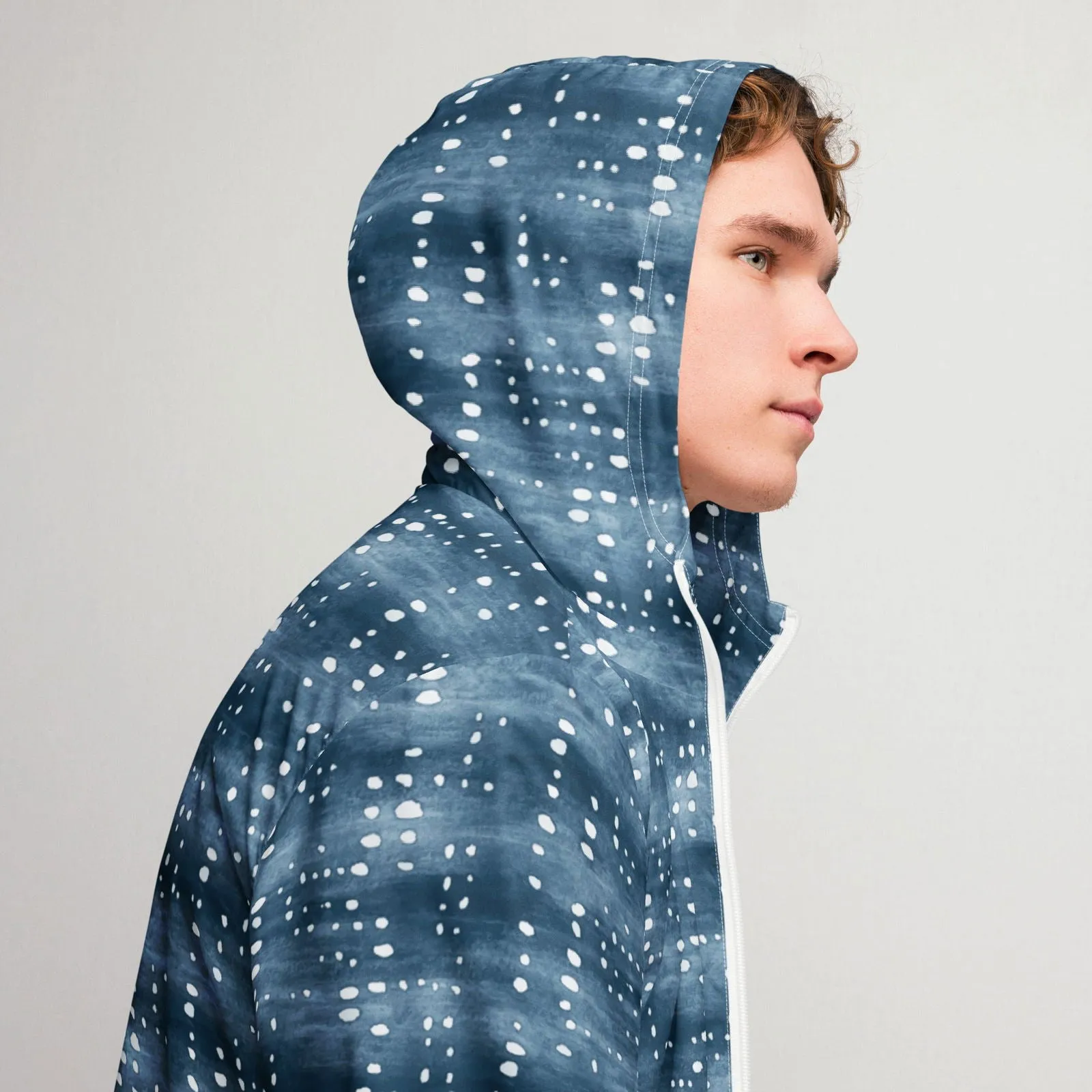 Whale Shark Print Men’s windbreaker