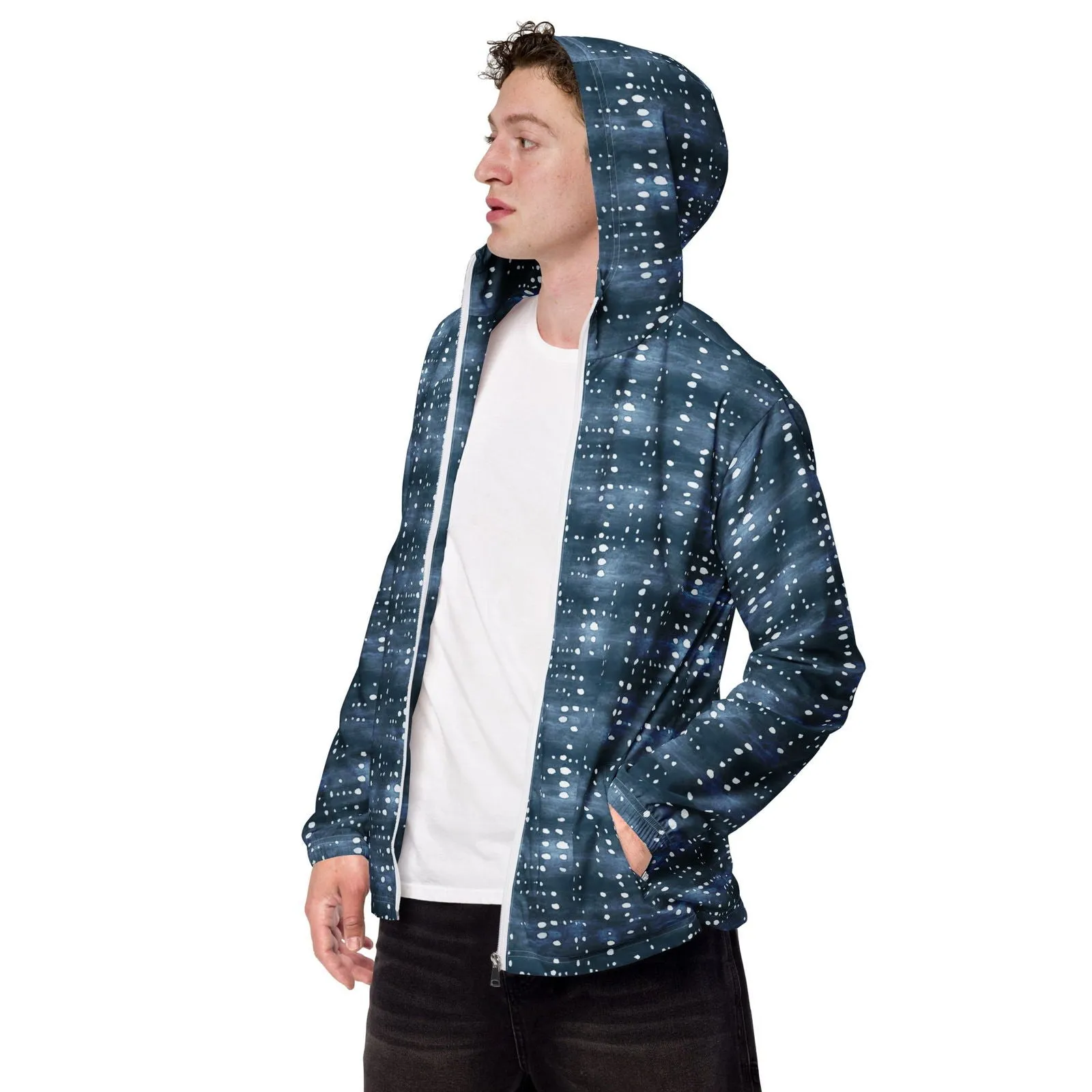 Whale Shark Print Men’s windbreaker