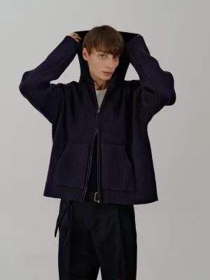 Zhou Cozy Knit Zip-Up Hoodie